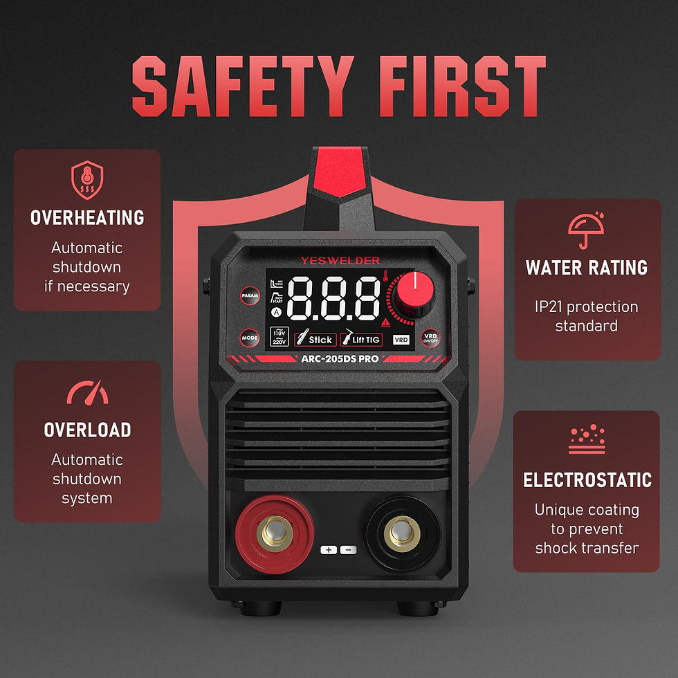 Thumbnail: YESWELDER Stick Welder, 205A 110V/220V, Hot Start Portable IGBT Welding Mac..
