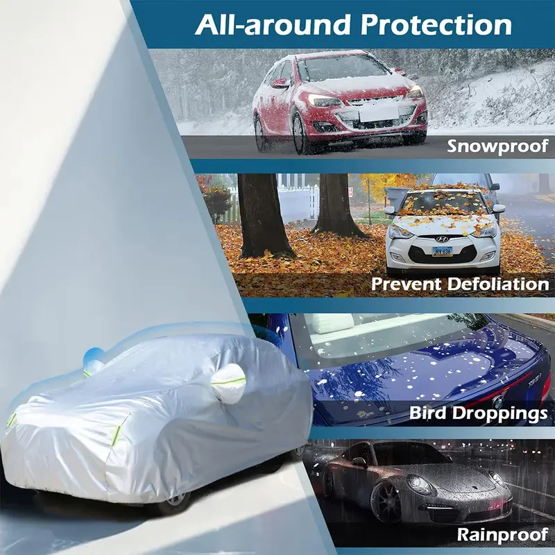 Thumbnail: 190T Car Cover Protection Sunscreen Heat Insulation Resistant Scratch For Volksw