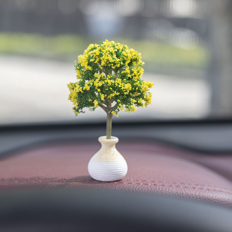 Thumbnail: New Car Mini Tree Decorations Center Console Car Mounted Green Plant Accessories