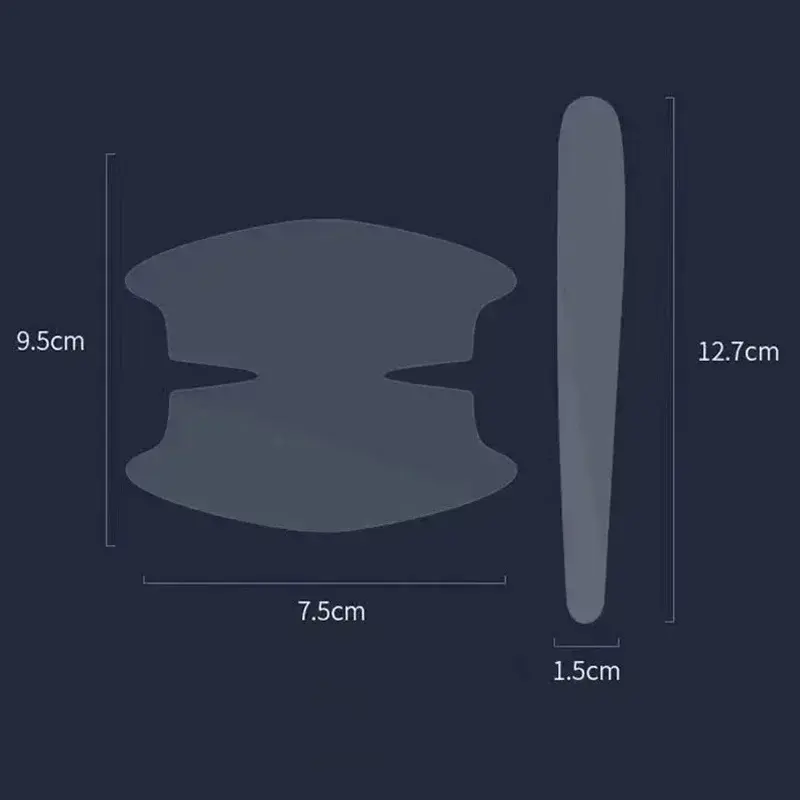 Thumbnail: 8Pcs Car Door Bowl Anti-scratch Sticker Clear Door Bowl Handle Protection Sticke