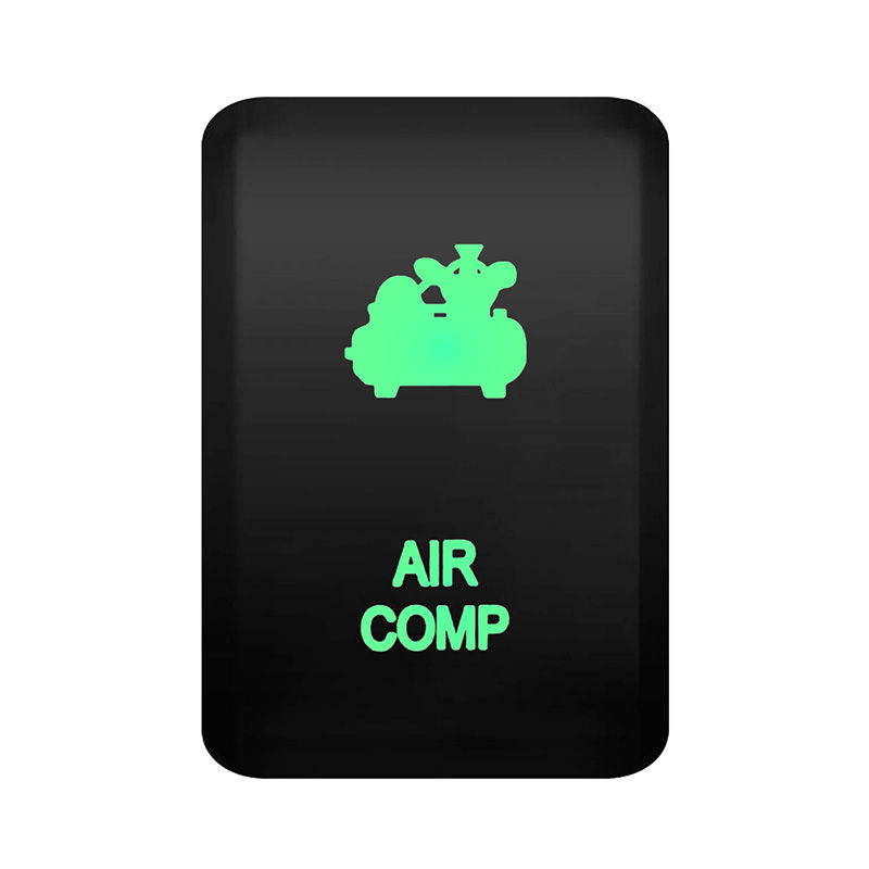Thumbnail: 1 Pc 3A 12V Dual Green Led Illuminated Push Switch for Toyota Landcruiser RVA4 H