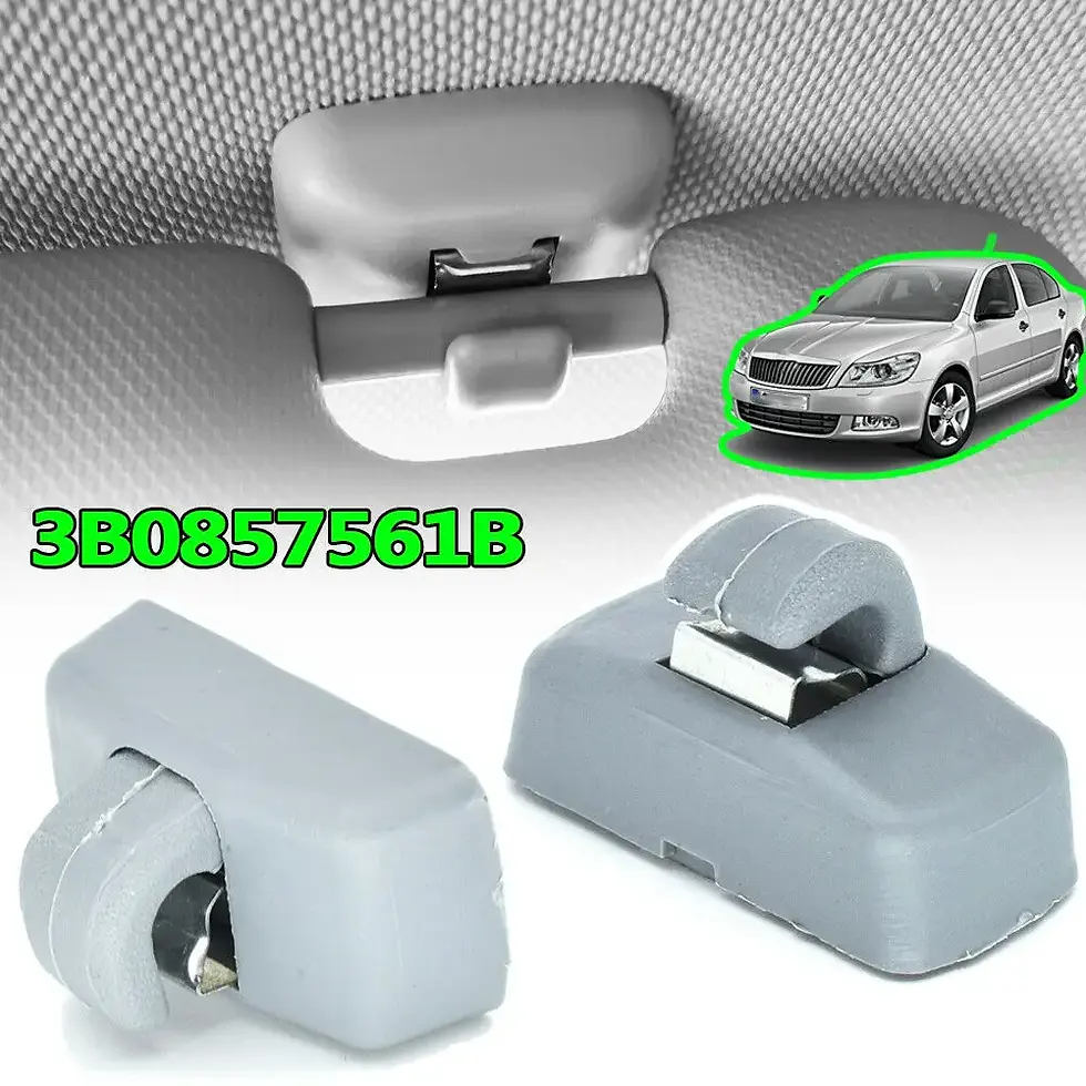 Thumbnail: 2x Car Sun Visor Hook Clips Hanger Holder Buckle Bracket Retainer For VW Caddy E