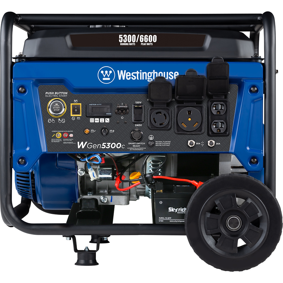 Thumbnail: 6600 Peak Watt Home Backup, Gas Powered Portable Generator, Remote Electric Star