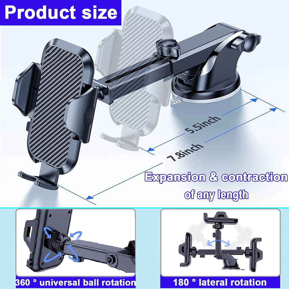 Thumbnail: Long Arm Universal Cell Phone Holder,Phone Car Mounts for All Smartphones