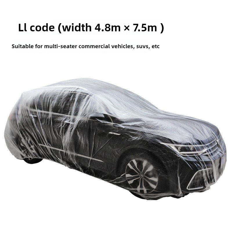 Thumbnail: Disposable Car Cover Indoor Dustproof PEVA Car Cover Transparent Soft Scratch-Fr