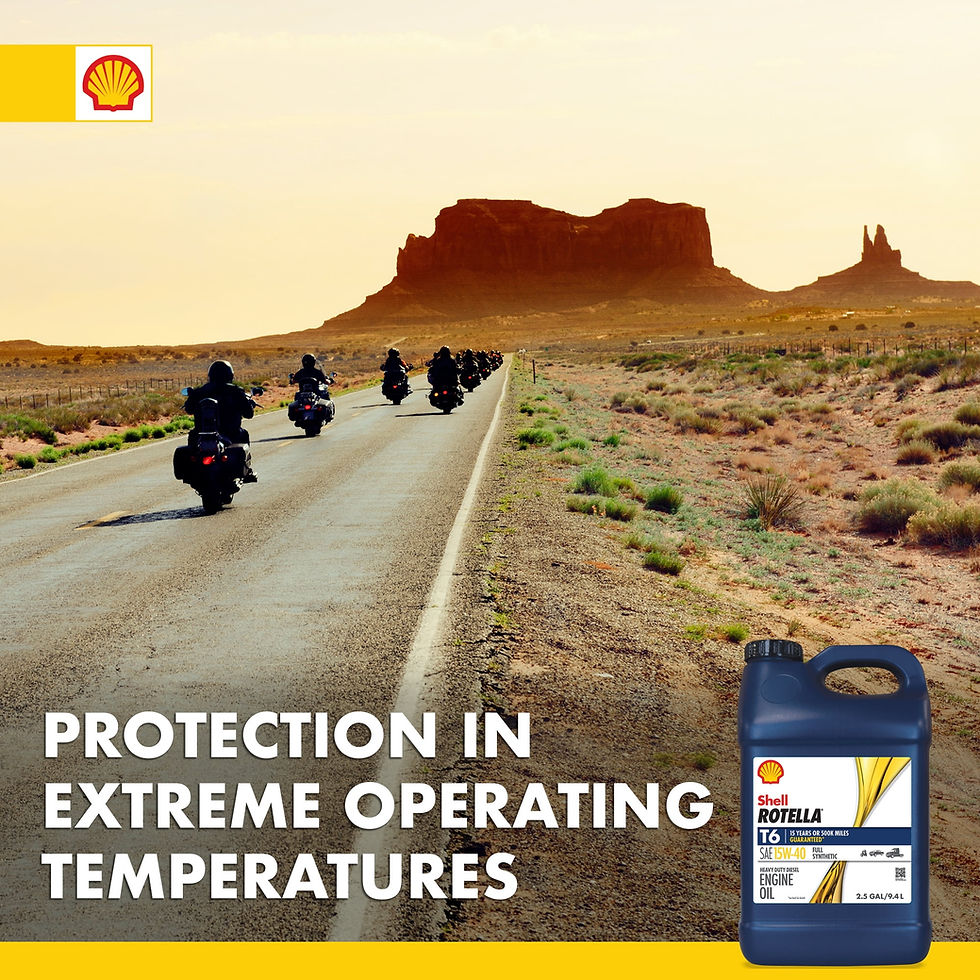 Thumbnail: Shell Rotella T6 Full Synthetic 15W-40 Diesel Engine Oil, 2.5 Gallon