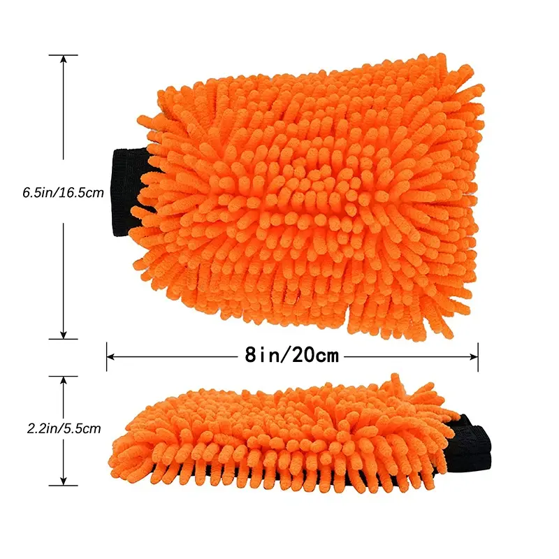 Thumbnail: Double-sided Motorcycle Care Cleaning Gloves Cleaning Cloth Towel Microfiber Was
