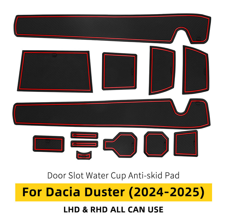 Thumbnail: Car Door Groove Mat for Dacia Duster 3 2024 2025 2026 Anti-Slip Door Gate Slot P