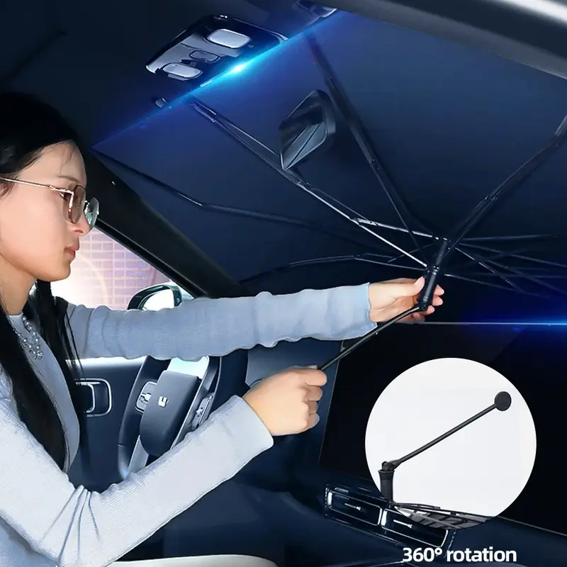 Car Sunshade Windshield Umbrella Front Sun Shade Parasol Foldable Summer Protect