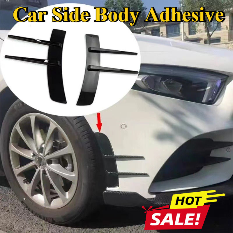 2pcs/set Front Bumper Vent Sticker Car Door Side Modification Model Duck Type Sp