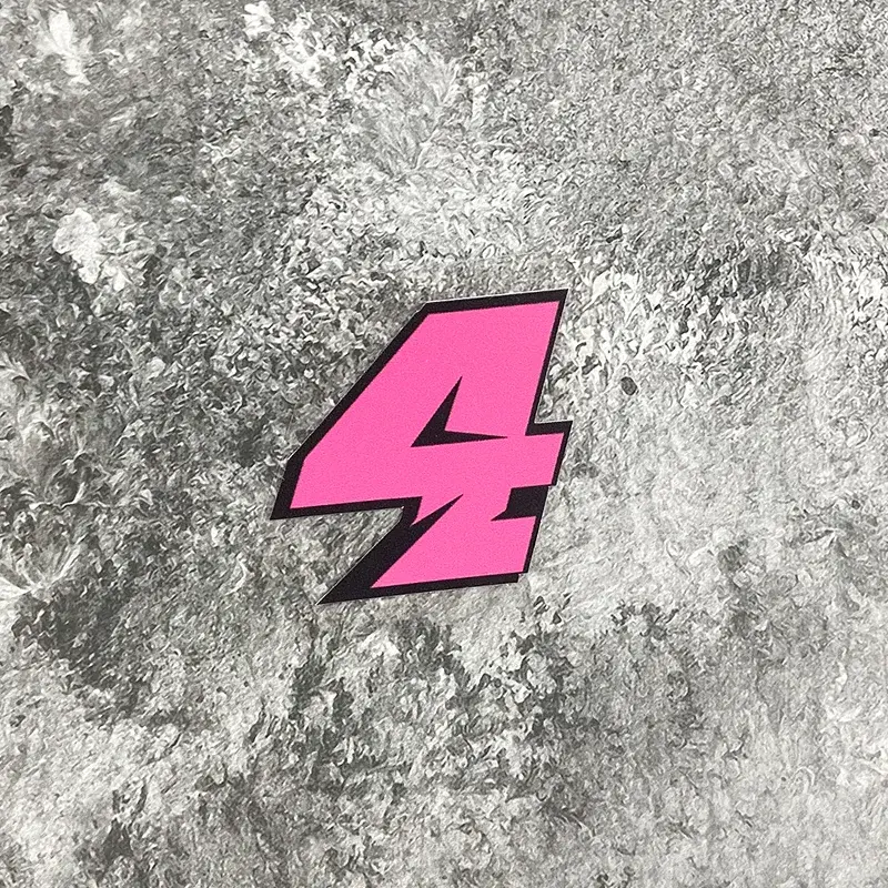 Thumbnail: 1PC 0123456789 Pink Number Motorcycle Stickers Waterproof for Motorbike Fuel Tan