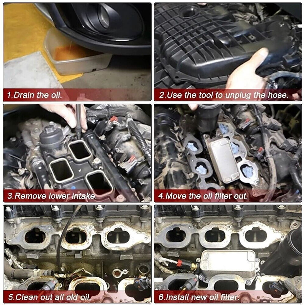 Thumbnail: 926-959 Aluminum Engine Oil Filter Housing with Oil Cooler Sensors and Gask..