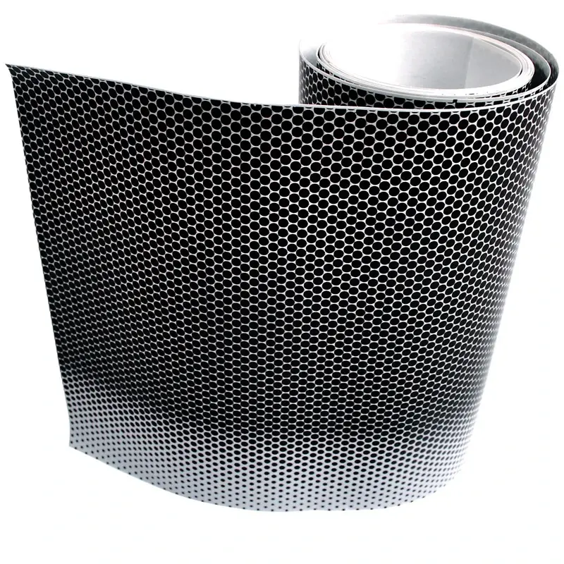 2M Black Car Sunshade for Front Windshield Perforated Mesh Vinyl Tint Film, Heat