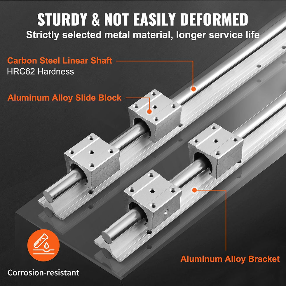 Thumbnail: SKYSHALO Linear Track Kit, SBR12 1000mm, Includes 2 Units of 39.4 in SBR12 ..