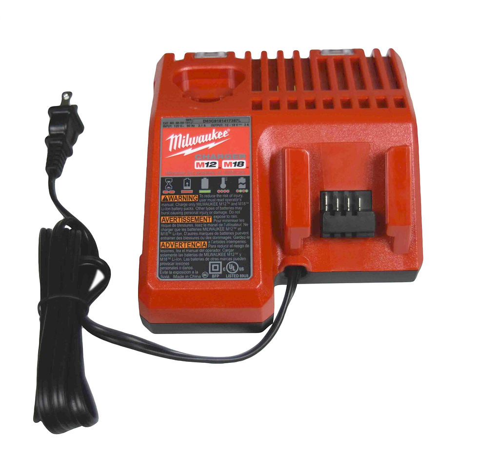 Thumbnail: Milwaukee M18 1/2" 18V High-Torque Impact Wrench 2663-20 with 5Ah Battery &..