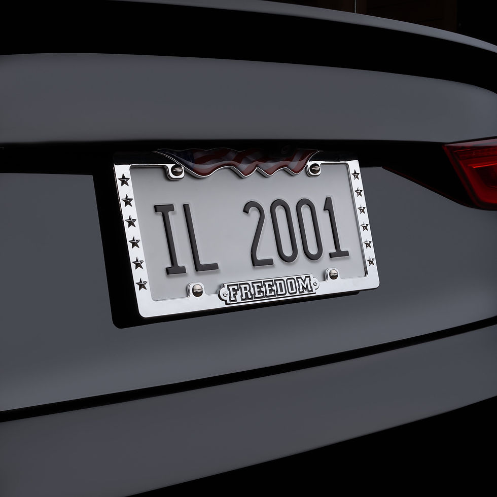 Thumbnail: Auto Drive Freedom Automotive Metal License Plate Frame, 90136W