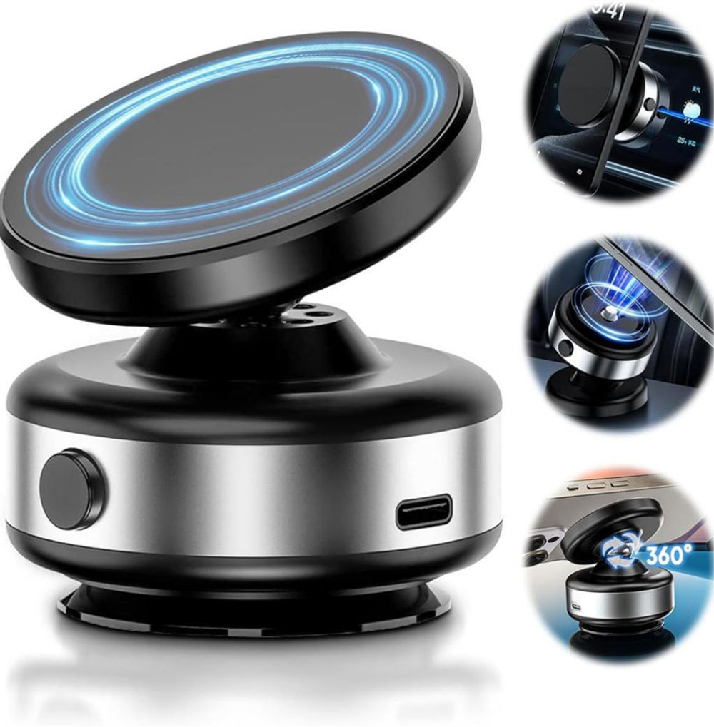 New Vehicle Vacuum Magnetic Car Mount Stand for Cell Phone 360° Rotation Strong