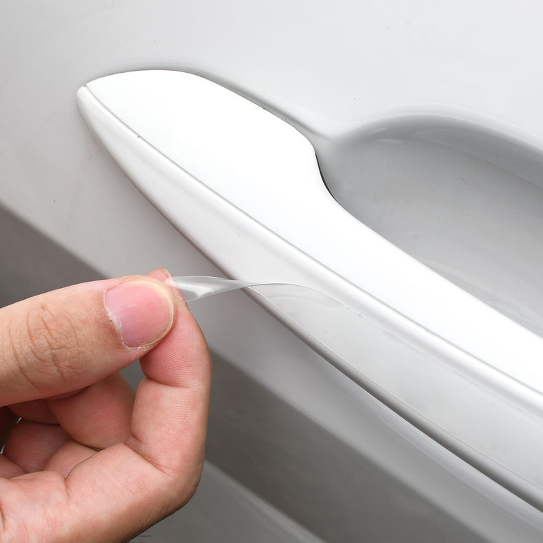 Thumbnail: 8Pcs TPU Car Door Bowl Anti-scratch Sticker Clear Door Bowl Handle Protection St