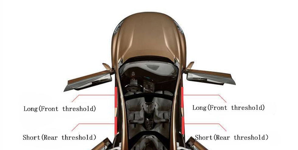 Thumbnail: Car Door Sill Protector Sticker Carbon Fiber Threshold Strip for K5 letter Rear