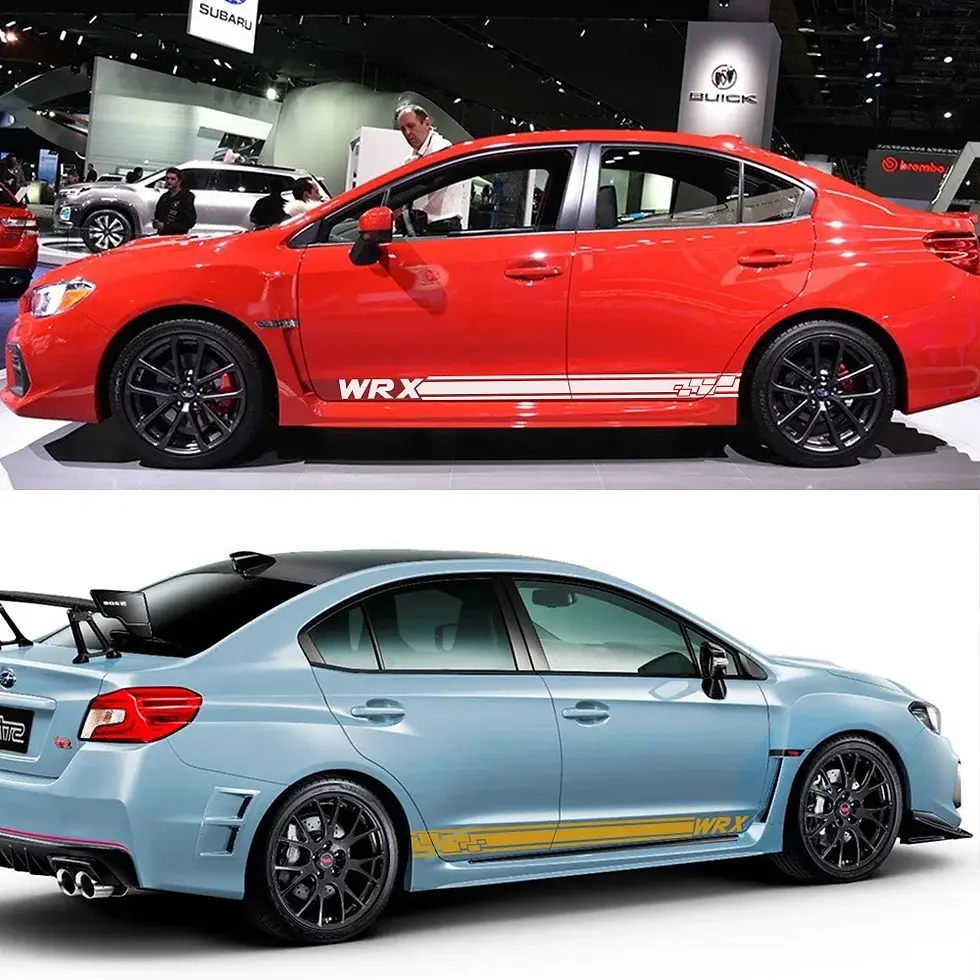 Thumbnail: 2PCS Car Side Body Vinyl Decals Long Stripe Stickers DIY Sports Racing Styling A
