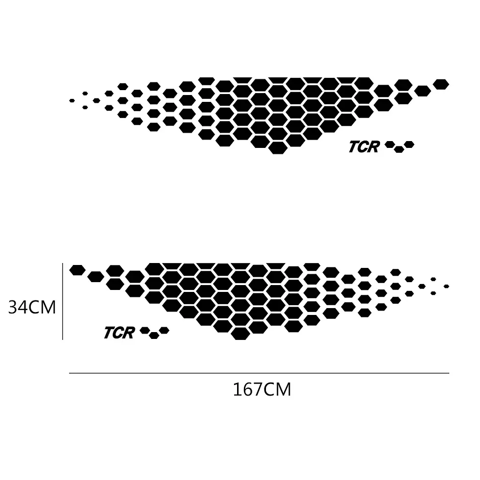 Thumbnail: 2PCS Car Door Side Stickers TCR Style Vinyl Decals For Volkswagen VW Golf 8 5 6