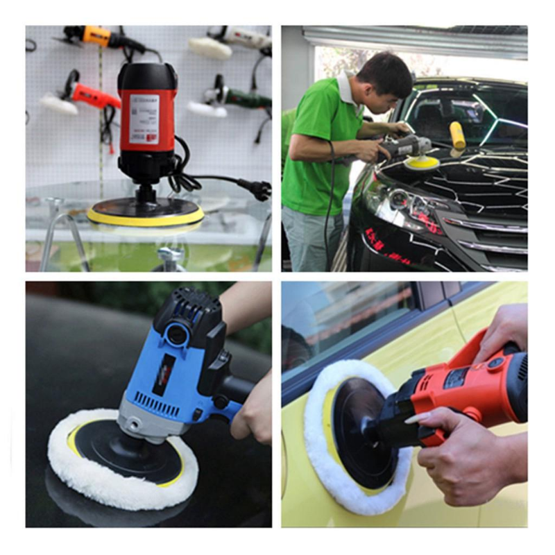 Thumbnail: 5 Sizes 75-180mm Wool Polishing Disc Car Waxing Polishing Buffing Car Paint Care