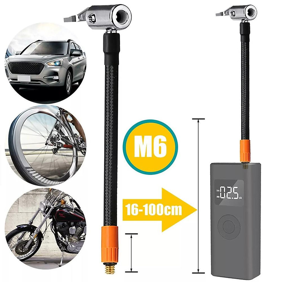 Thumbnail: M6 Locking Air Chuck With Air Hose 40cm Standard Tire Valve Fine Thread Inflatab