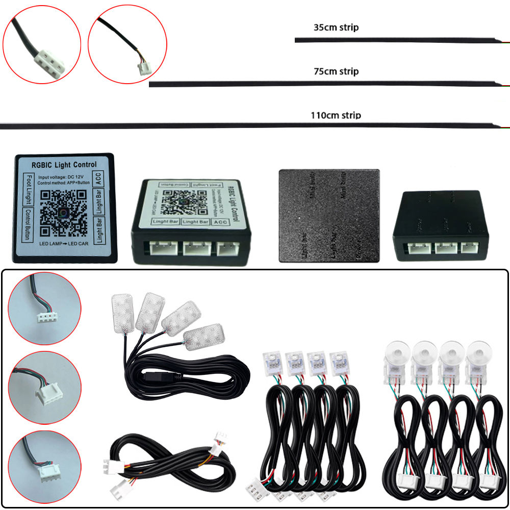 "LED Lamp"App RGBIC Symphony Ambient Light Accessories 3 wire LED Strip (RGB Doo