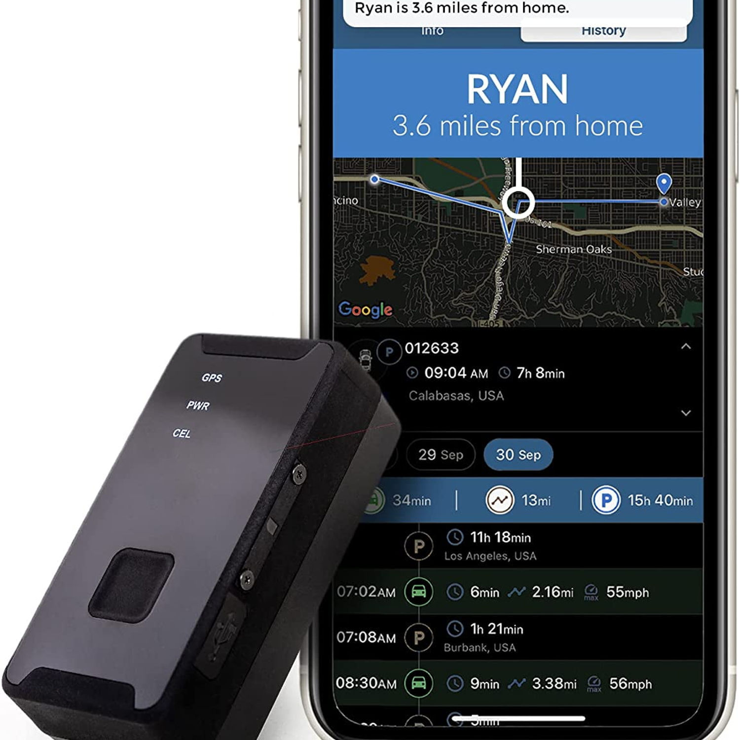 GL300 GPS Tracker Discreet Cellular Micro Real-Time Portable Tracker for Ve..