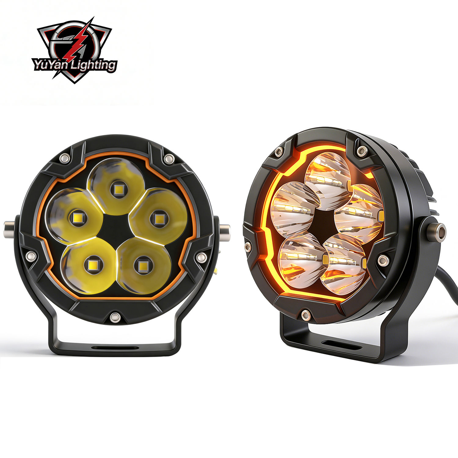 3 Inch LED Work Light Pods With Yellow DRL Spot Fog Lights for Offroad 4x4 Truck