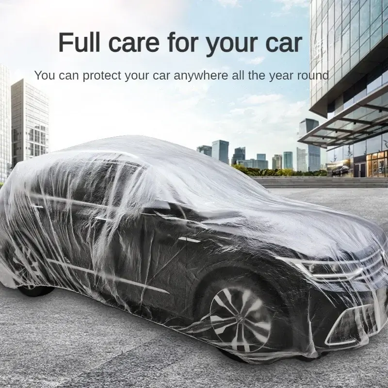 Thumbnail: Disposable Car Cover Indoor Dustproof PEVA Car Cover Transparent Soft Scratch-Fr