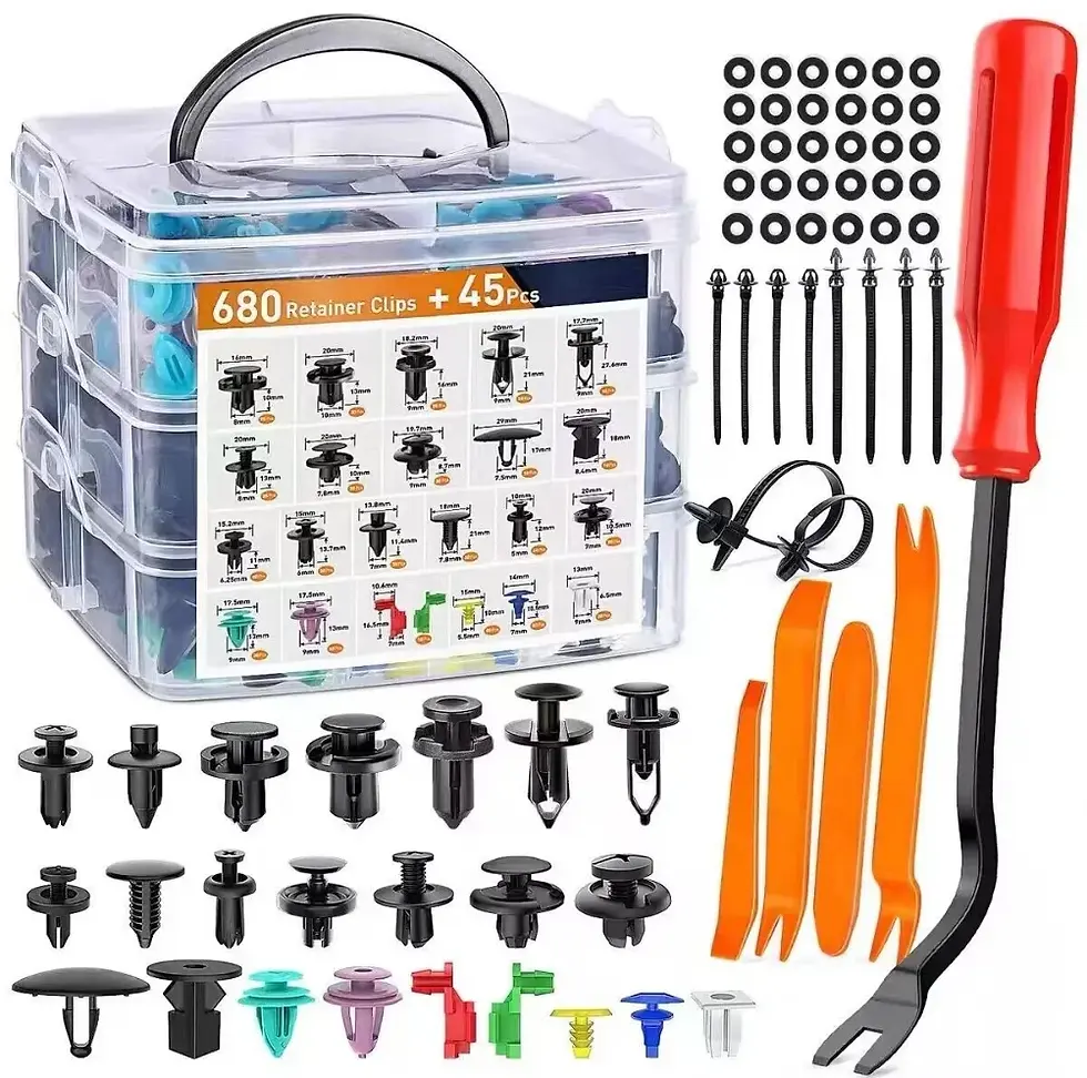 Thumbnail: 800pcs-100Pcs Car Fastener Clip Kit Fender Rivet Plastic Clips Auto Body Push Re