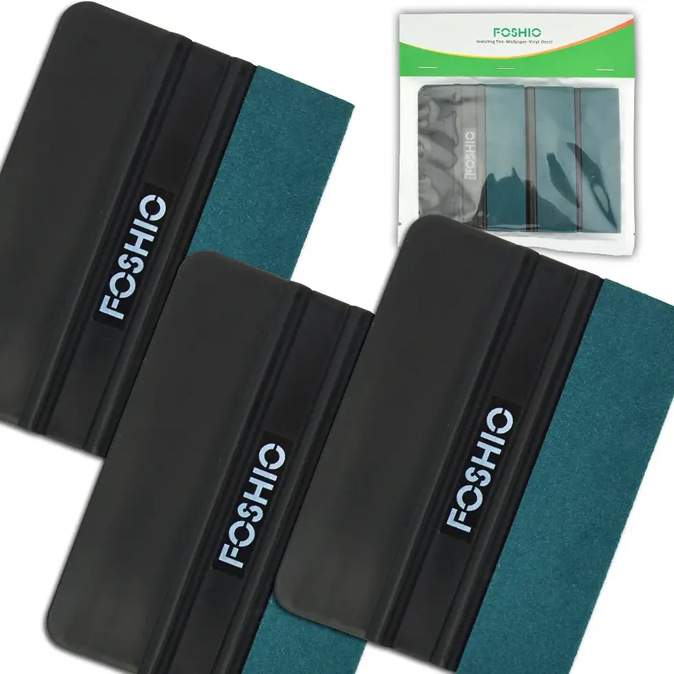 Thumbnail: FOSHIO 3/6pcs No Scratch Suede Cloth Scraper Vinyl Car Wrap Felt Squeegee .