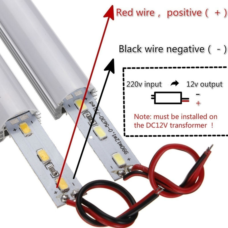 Thumbnail: 10/5X 12V 30/50CM Interior LED Car Light Bar Rigid Strip Lamp for Van Bus Carava