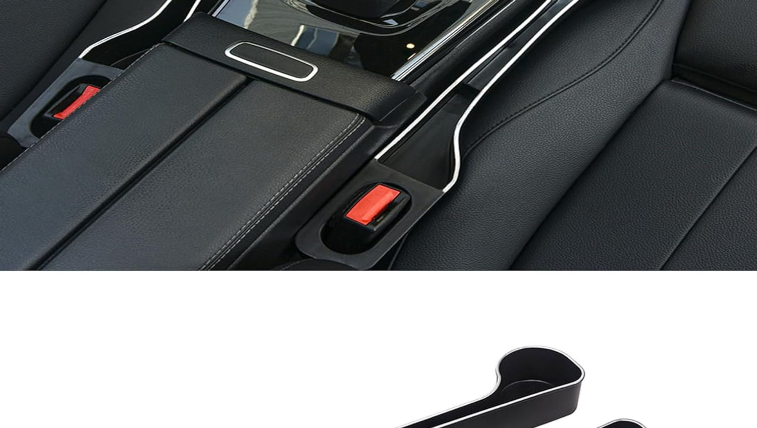 Car Seat Gap Filler Organizer- Upgrade Car Side Seat Gap Filler with Cup Holder
