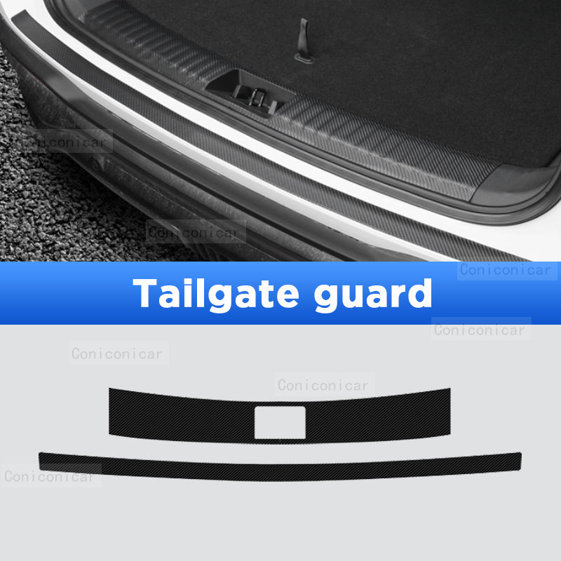 Thumbnail: For GEELY STARRAY 2024 2025 Auto Tailgate Guard Door Sill Pedal Carbon Fibre Tex