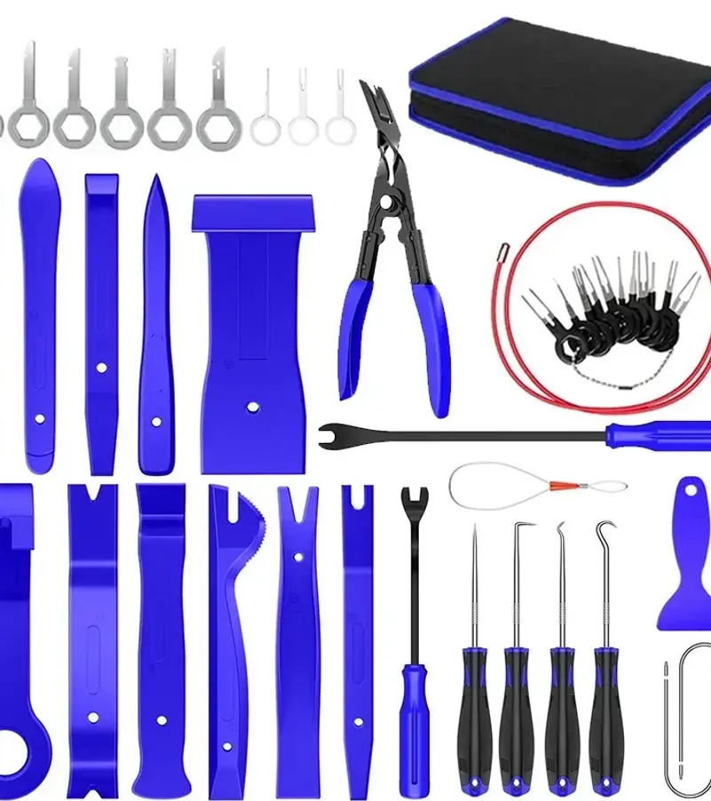 Thumbnail: Auto Interior Disassembly Kit Car Plastic Trim Removal Tool Car Clips Puller Diy