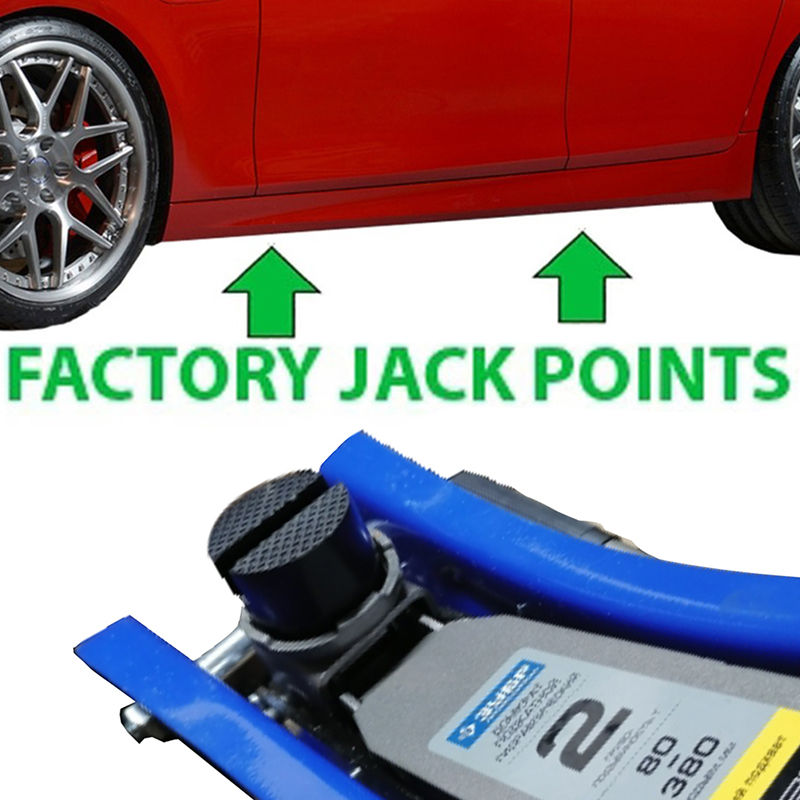 Thumbnail: 1pc Floor Slotted Car Rubber Jack Pad Frame Protector Adapter Jacking Tool Pinch
