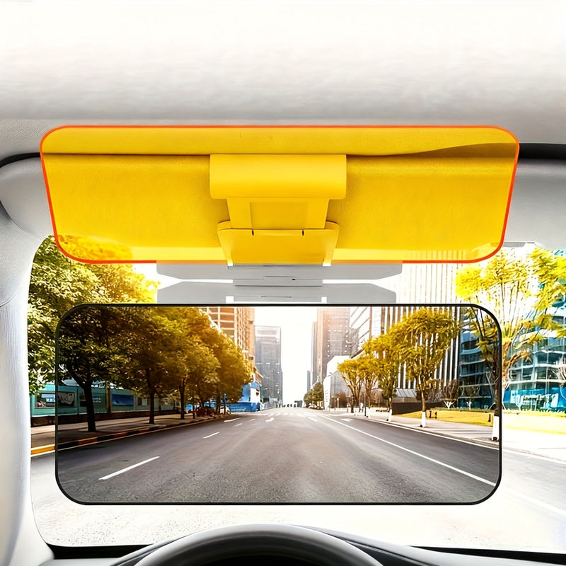 Dual Purpose Car Sun Visor - Day & Night Anti Glare Visor Extender with Night Dr