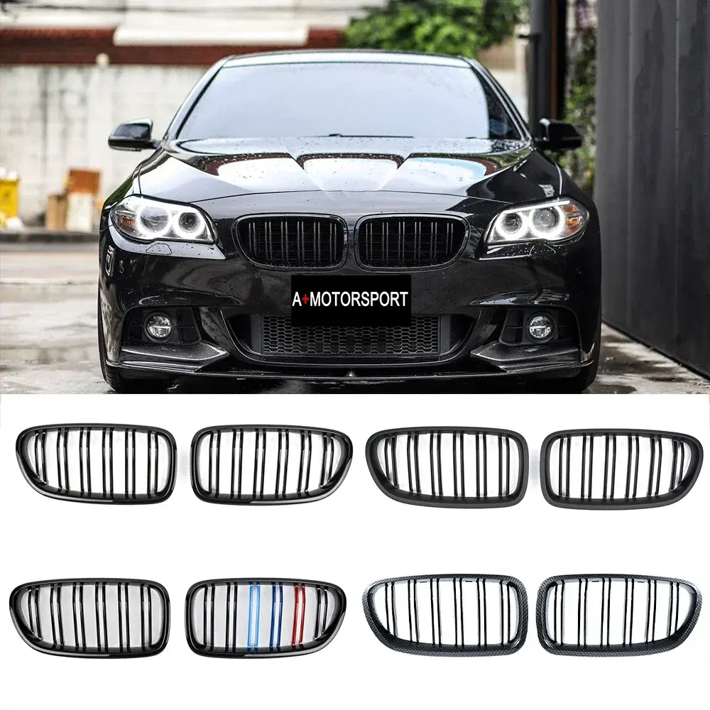 Car Gloss Black Kidney Grill Dual Slats Racing Grill For BMW 5 Series F10 F11 F1