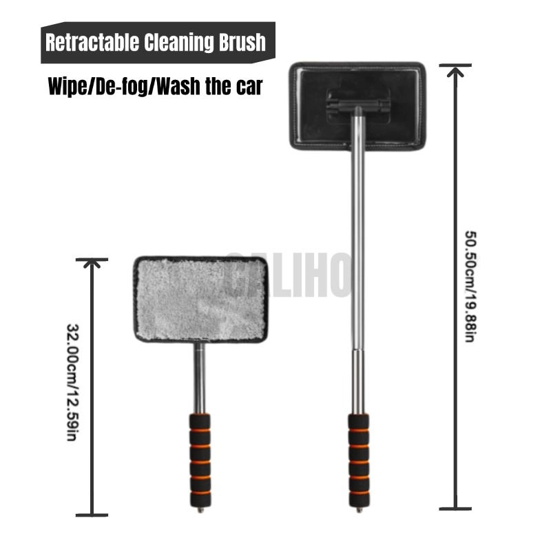 Thumbnail: Car Windshield Defogging Brush Telescopic Long handle Household Glass Clean Brus