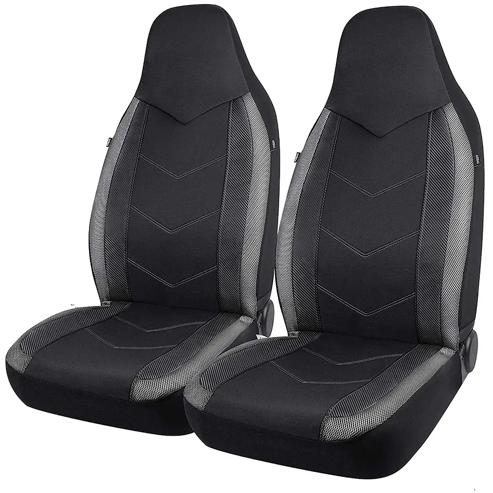 Thumbnail: High Back Air Mesh Fabric Car Seat Covers Sporty Design Airbag Compatible Fit Fo