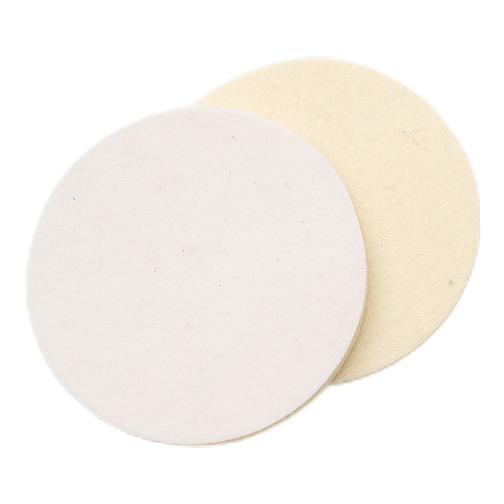 Thumbnail: 2pcs 5 Inches 125mm Wool Felt Polishing Pad Angle Grinder For Glass Stainless St