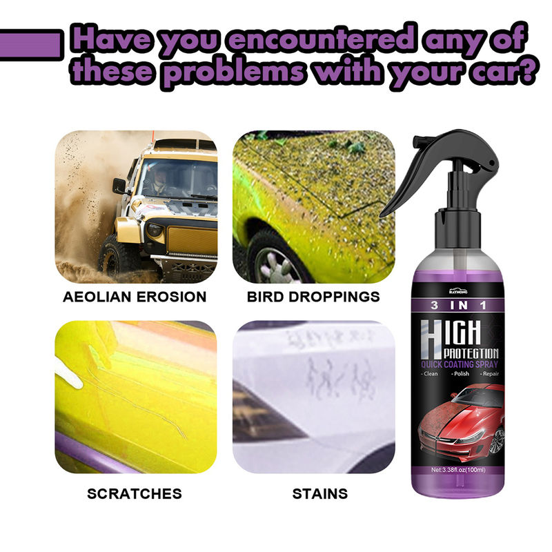 Thumbnail: 3 In 1 Car Ceramic Coating Spray 30/100ml Auto Nano Ceramic Coating Car Nano Spr