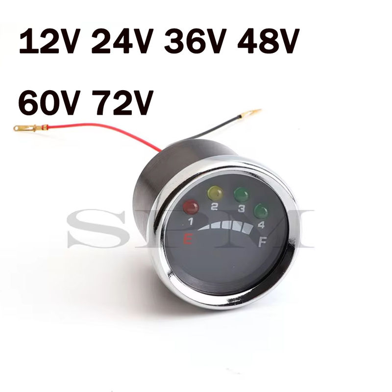 LED Battery Capacity Indicator Display Gauge Meter for 12V 24V 36V 48V 60V 72V e