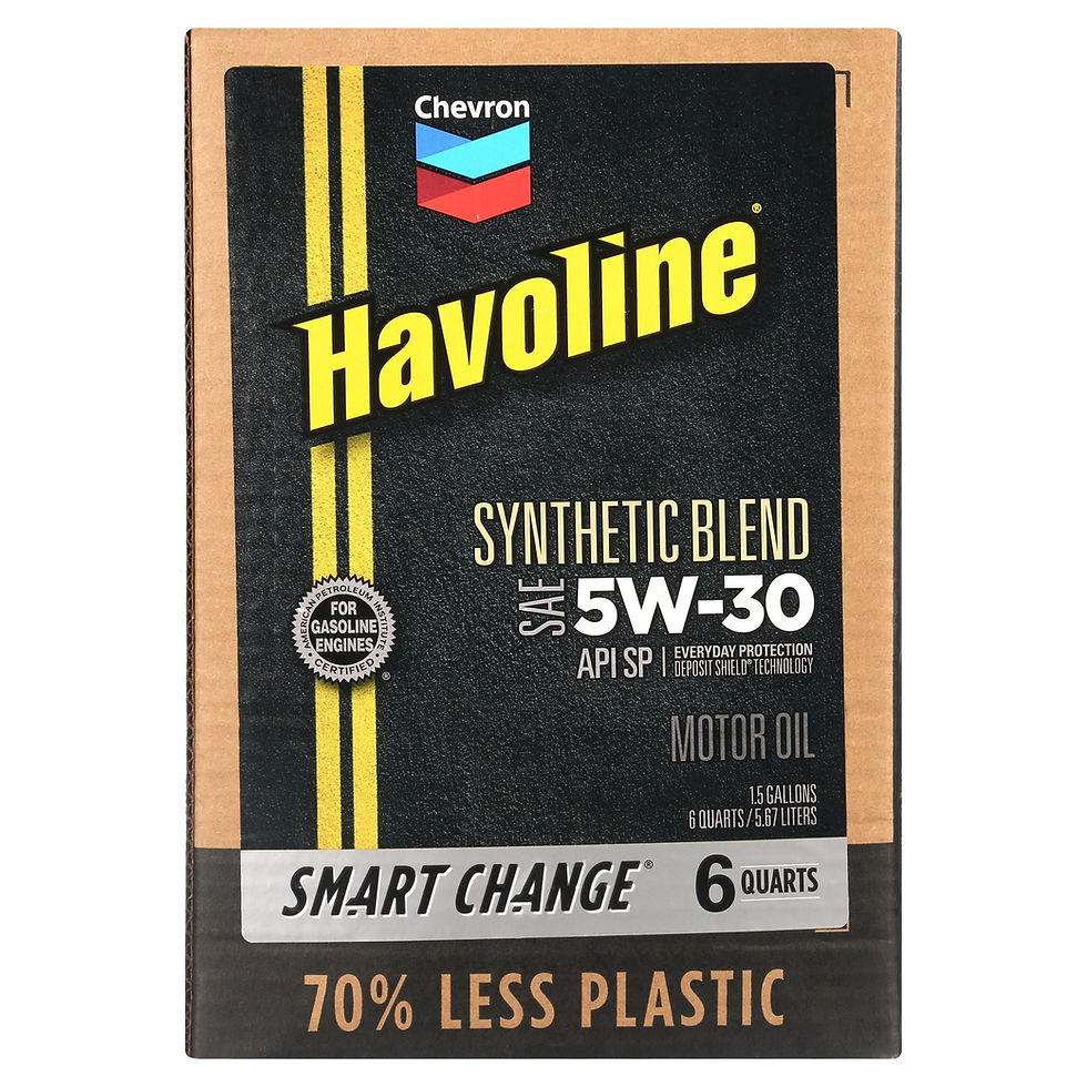 Thumbnail: Chevron Havoline Synthetic Blend Motor Oil 5W-30, 6 Quart Smart Change Box