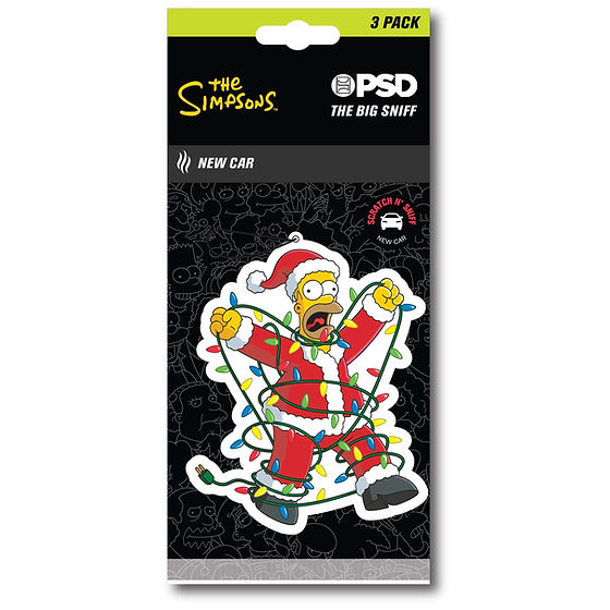 PSD Hanging Air Freshener Homer Holiday 3 PK | AutoMaximizer.com