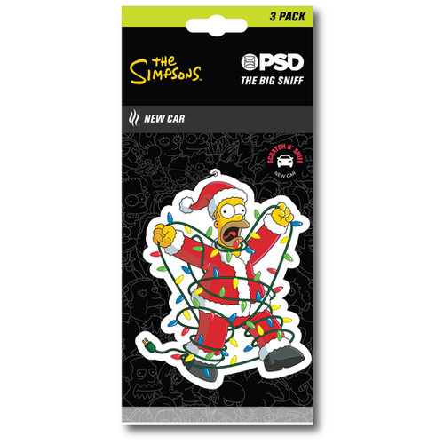 PSD Hanging Air Freshener Homer Holiday 3 PK | AutoMaximizer.com