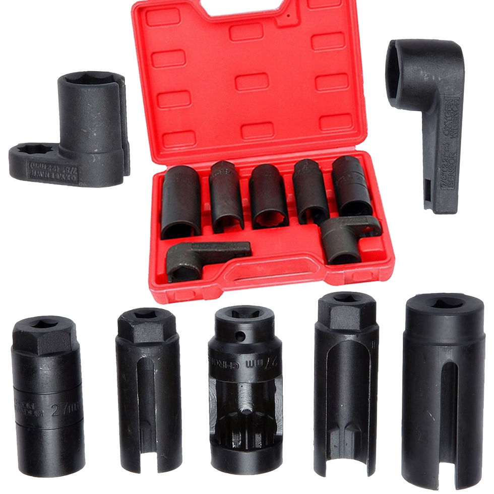 Thumbnail: Maxfavor 7 Pieces O2 Oxygen Sensor Socket Set Kit 22mm (7/8") 27mm 29mm for..