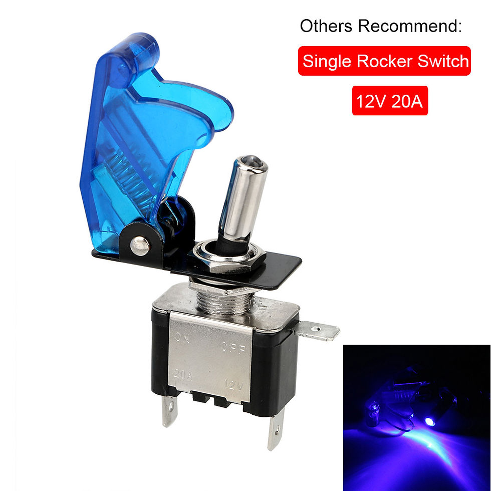 Thumbnail: 24V 12V Rocker Switch Panel Racing Car Start Button Ignition Starter Light Toggl